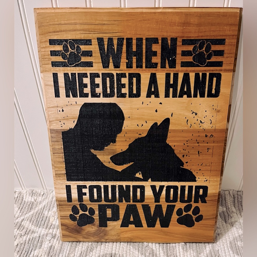 Handmade German Shepherd Wooden Sign - Wall Plaque 16x12 Gifts For Dog Lovers